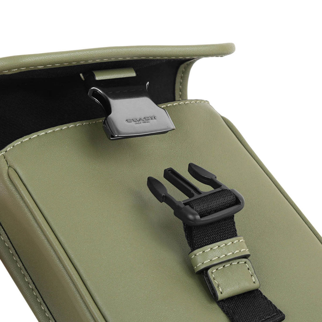 COACH COACH 肩背包 光滑小牛皮 RACER PHONE CROSSBODY CT886 QBMGR 軍綠色