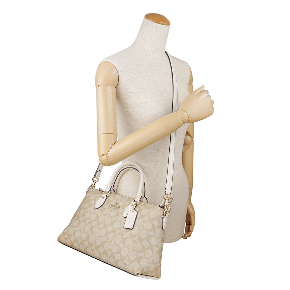 COACH COACH Tote Bag Signature Georgia Satchel CR157 IMDQC LIGHT KHAKI