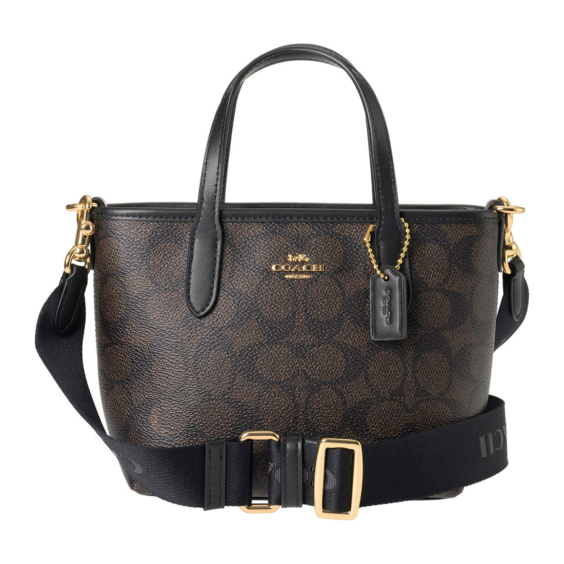 コーチ COACH ショルダーバッグ シグネチャー シティ ミニ トート バッグ CW032 IMXAQ WALNUT/BLACK