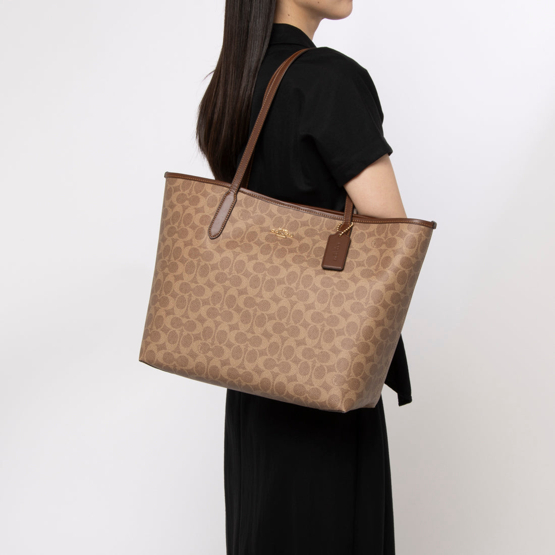 COACH COACH CV976 Tote Bag A4 Compatible Women's