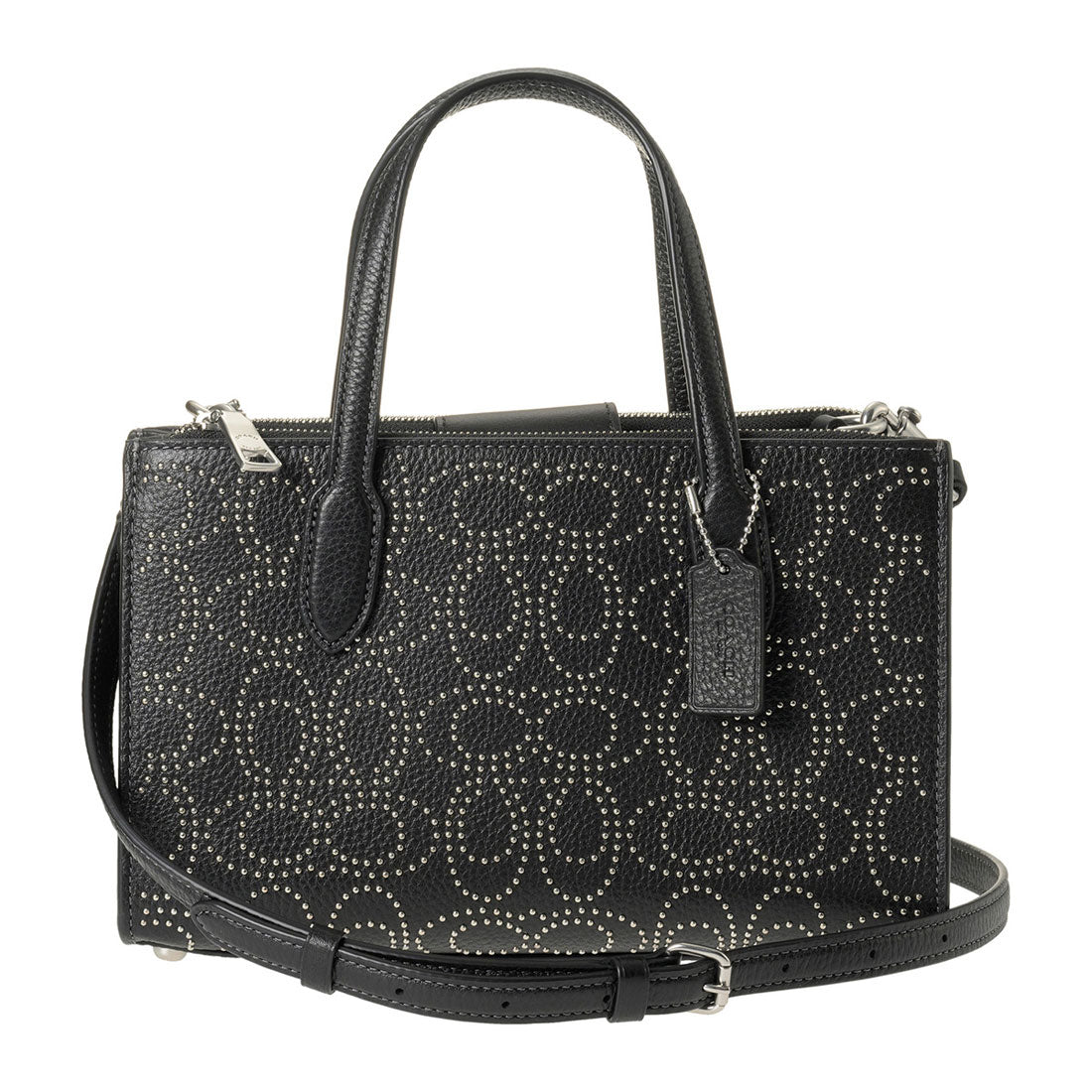 COACH COACH Shoulder Bag Signature Rivet Nina Small Tote Bag CX266 SVBK BLACK