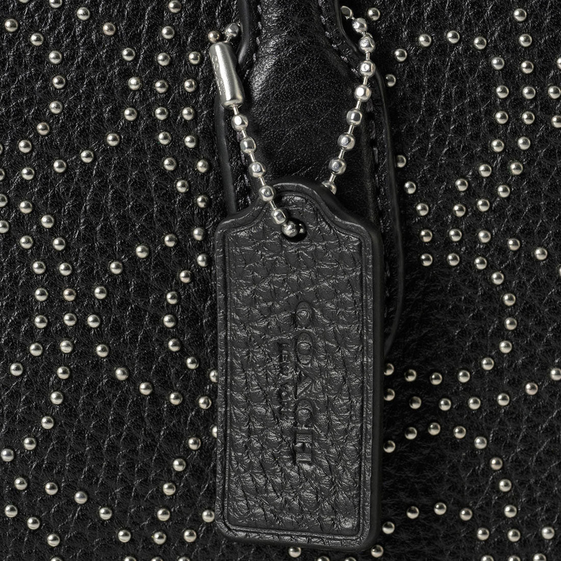 COACH COACH Shoulder Bag Signature Rivet Nina Small Tote Bag CX266 SVBK BLACK