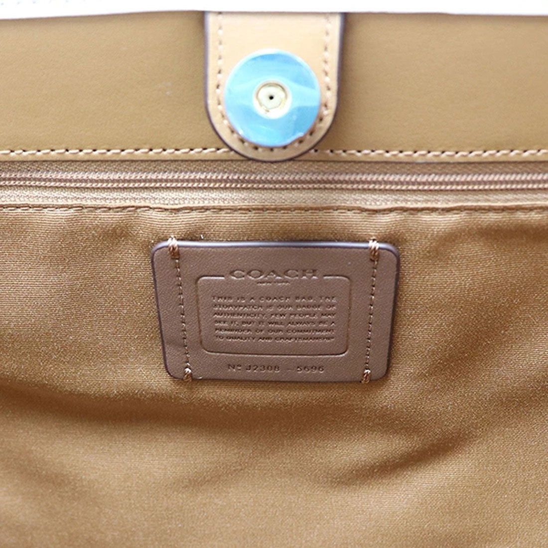 COACH COACH COACH Tote Bag for Women COACH Light Khaki Chalk 5696 IMDQC
