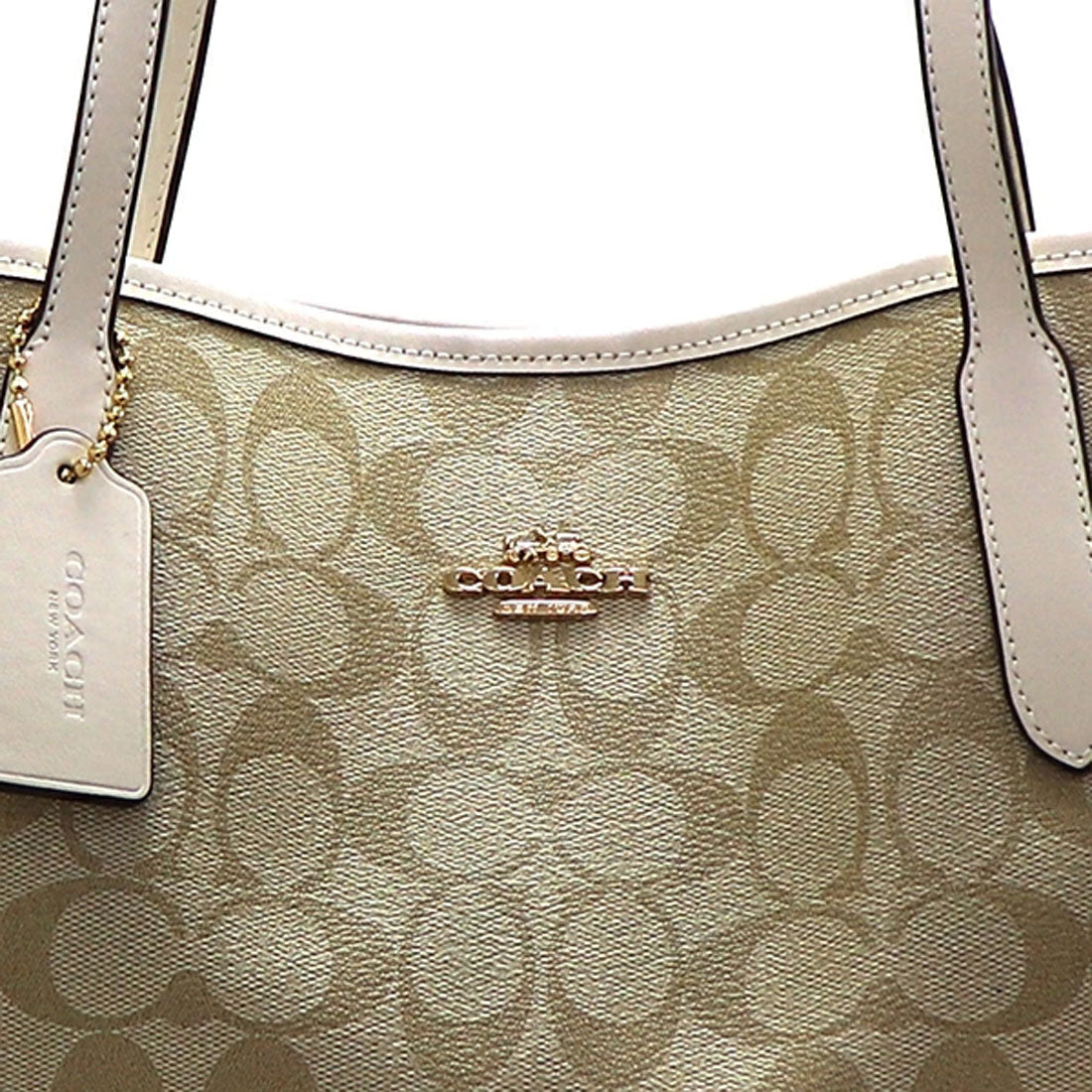 COACH COACH COACH Tote Bag for Women COACH Light Khaki Chalk 5696 IMDQC