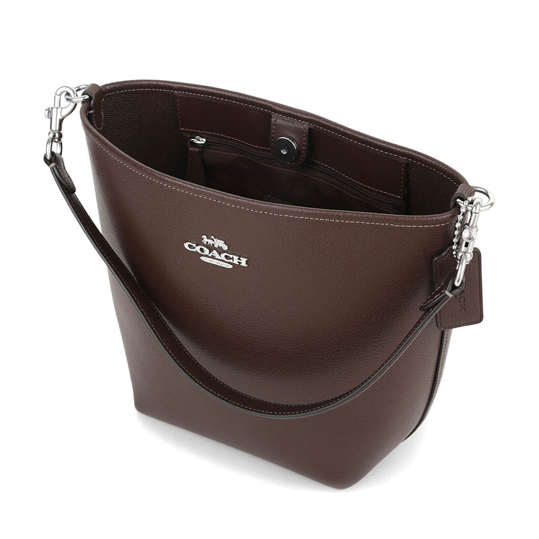 コーチ COACH ハンドバッグ ぺブルドレザー CITY BUCKET BAG CT801 SVMPL MAPLE
