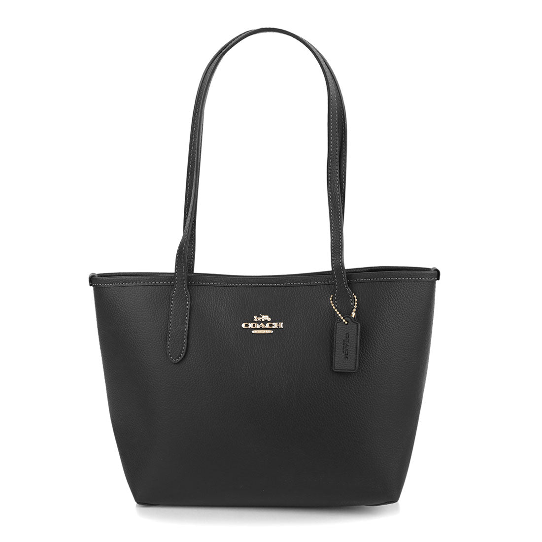 COACH COACH Tote Bag Pebbled Leather SMALL CITY TOTE CT859 IMBLK BLACK