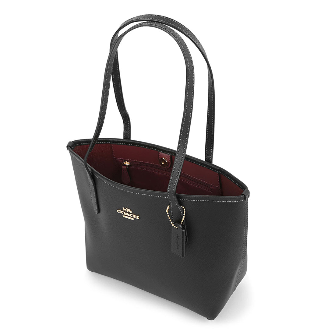 COACH COACH Tote Bag Pebbled Leather SMALL CITY TOTE CT859 IMBLK BLACK