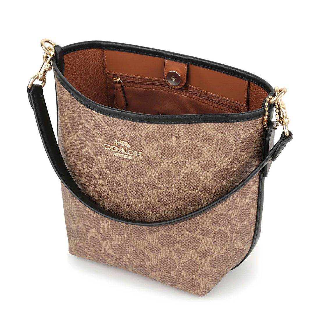 コーチ COACH ハンドバッグ シグネチャー CITY BUCKET BAG CT800 IMQRX TAN/BLACK
