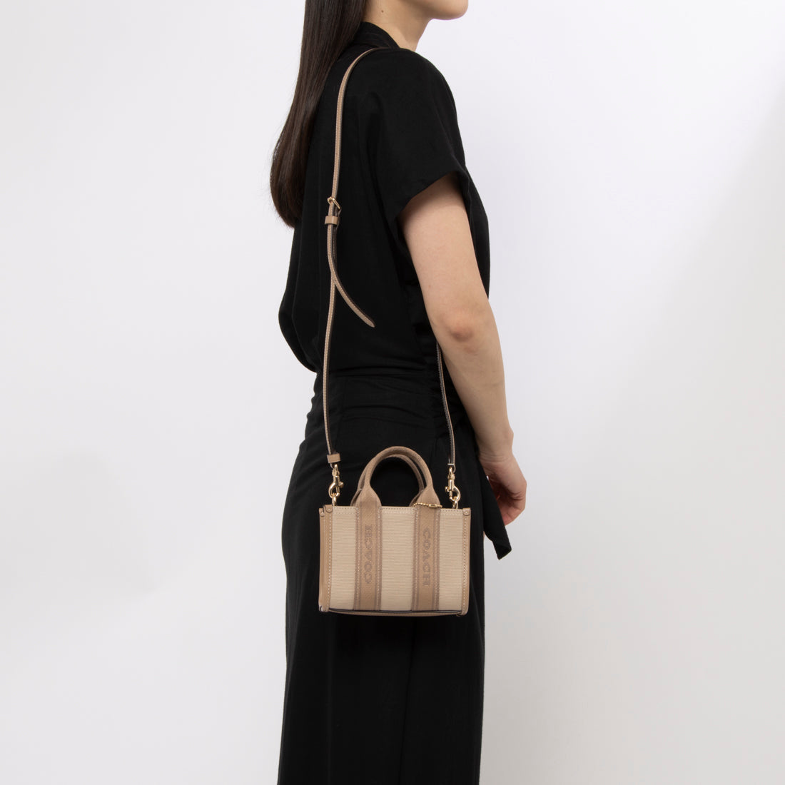 コーチ COACH トートバッグ CAQ02 2WAY ショルダー レディース （ライトベージュ/グレージュ） ライトベージュ/グレージュ
