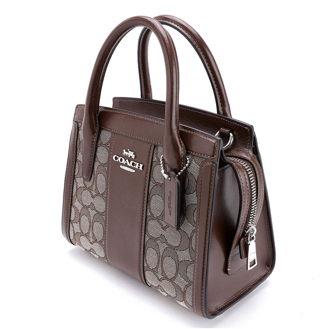 COACH ビジネスバッグ ダークグレー/ブラウン USA製 COACH オールドコーチ レザー ビジネスバッグ