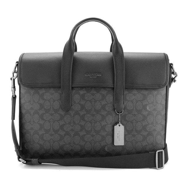 COACH COACH Shoulder Bag Signature Canvas Sullivan Portfolio Brief Cas