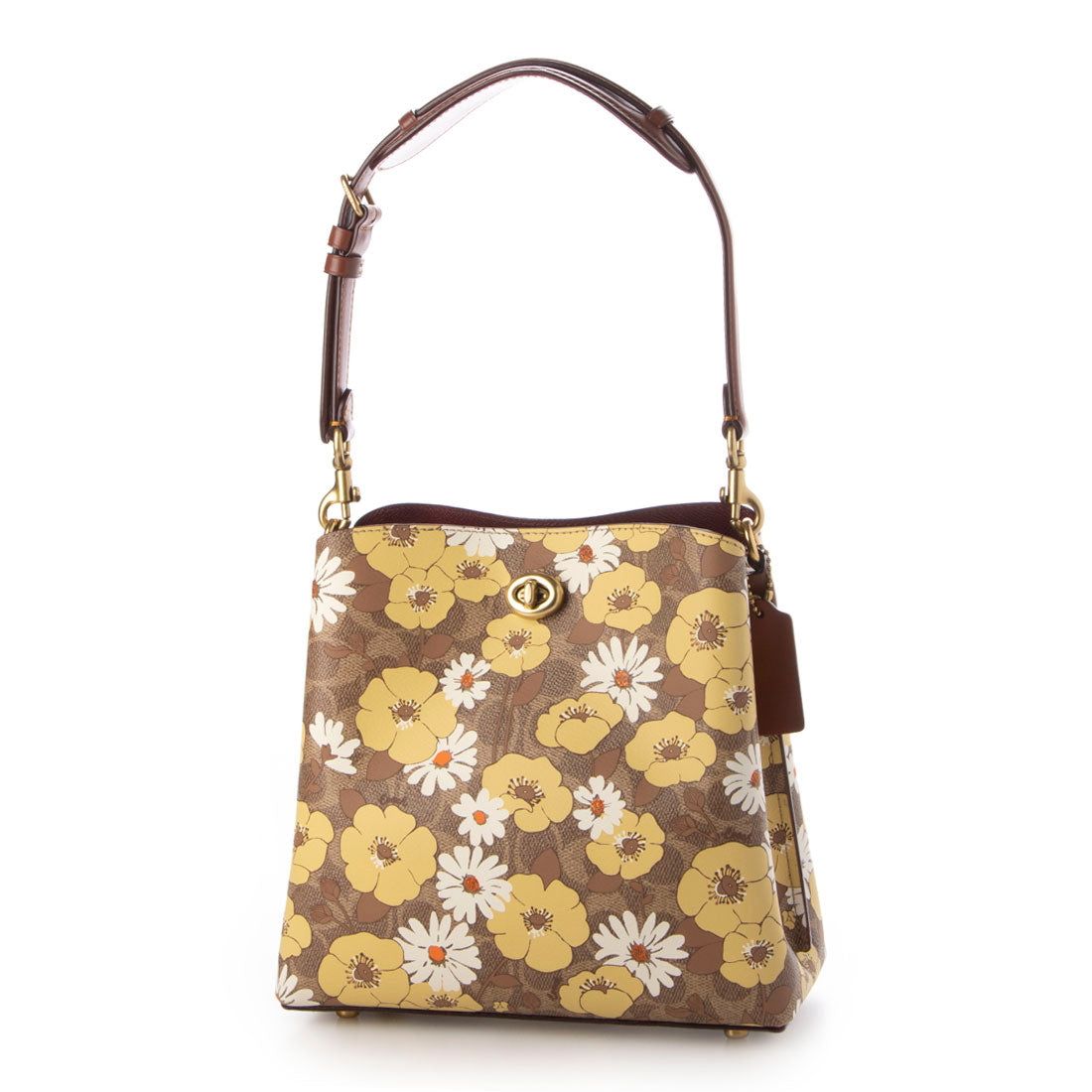 コーチ COACH ウィロウ バケット バッグ,BROWN