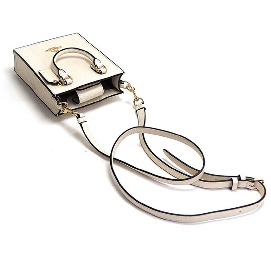Coach COACH Coach Mini Handbag for Women COACH 2Way Shoulder Bag North South Mini Tote Chalk CJ500 IMCHK