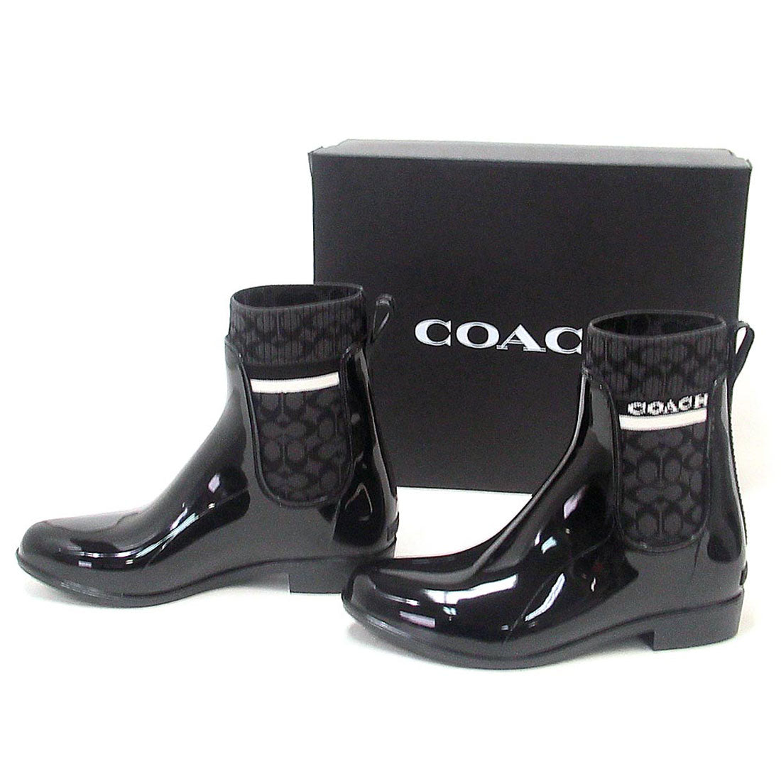 COACH COACH Sneakers Shoes COACH COACH Outlet Boots Rain Booties Rain Boots G5254 BLK