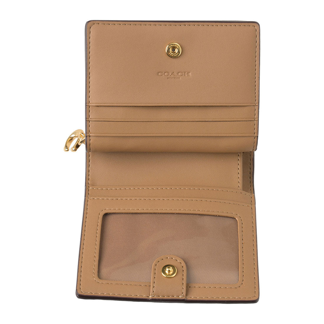 COACH COACH 2-fold wallet Signature Canvas Snap Wallet CW789 IMXDM SAN