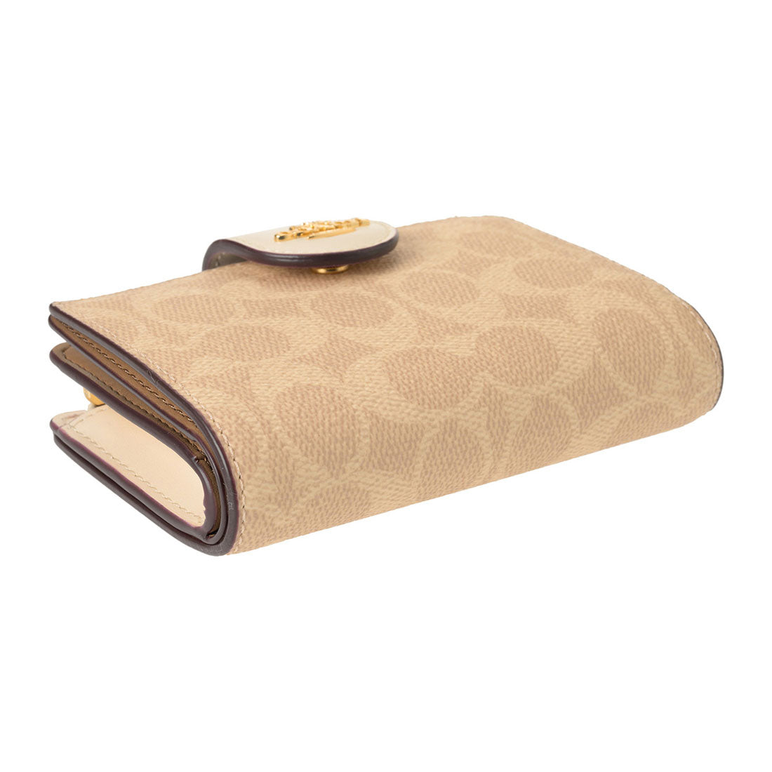 COACH COACH 2-fold wallet Signature Canvas Medium Corner Zip CW786 IMXDM SAND/CHALK
