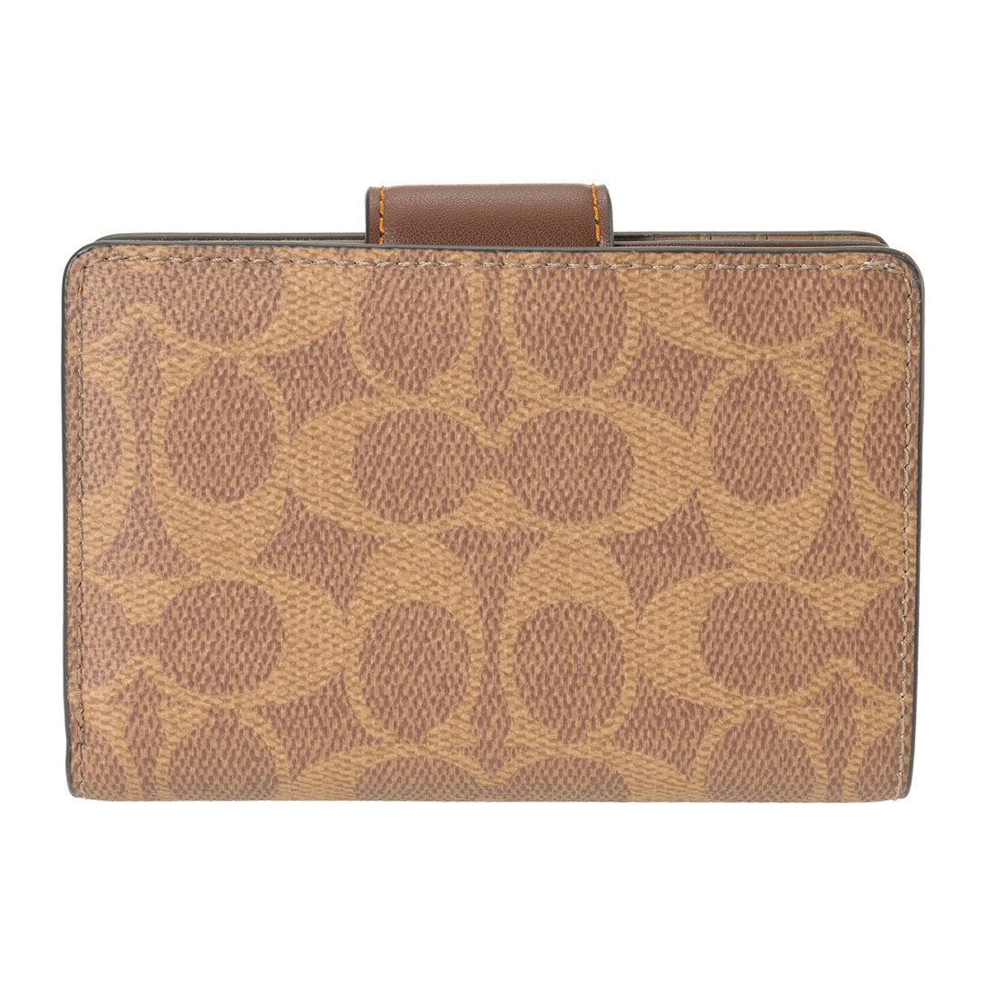 コーチ COACH 2つ折り財布 シグネチャー キャンバス ミディアム コーナー ジップ CW786 IMXHE TAN/BROWN