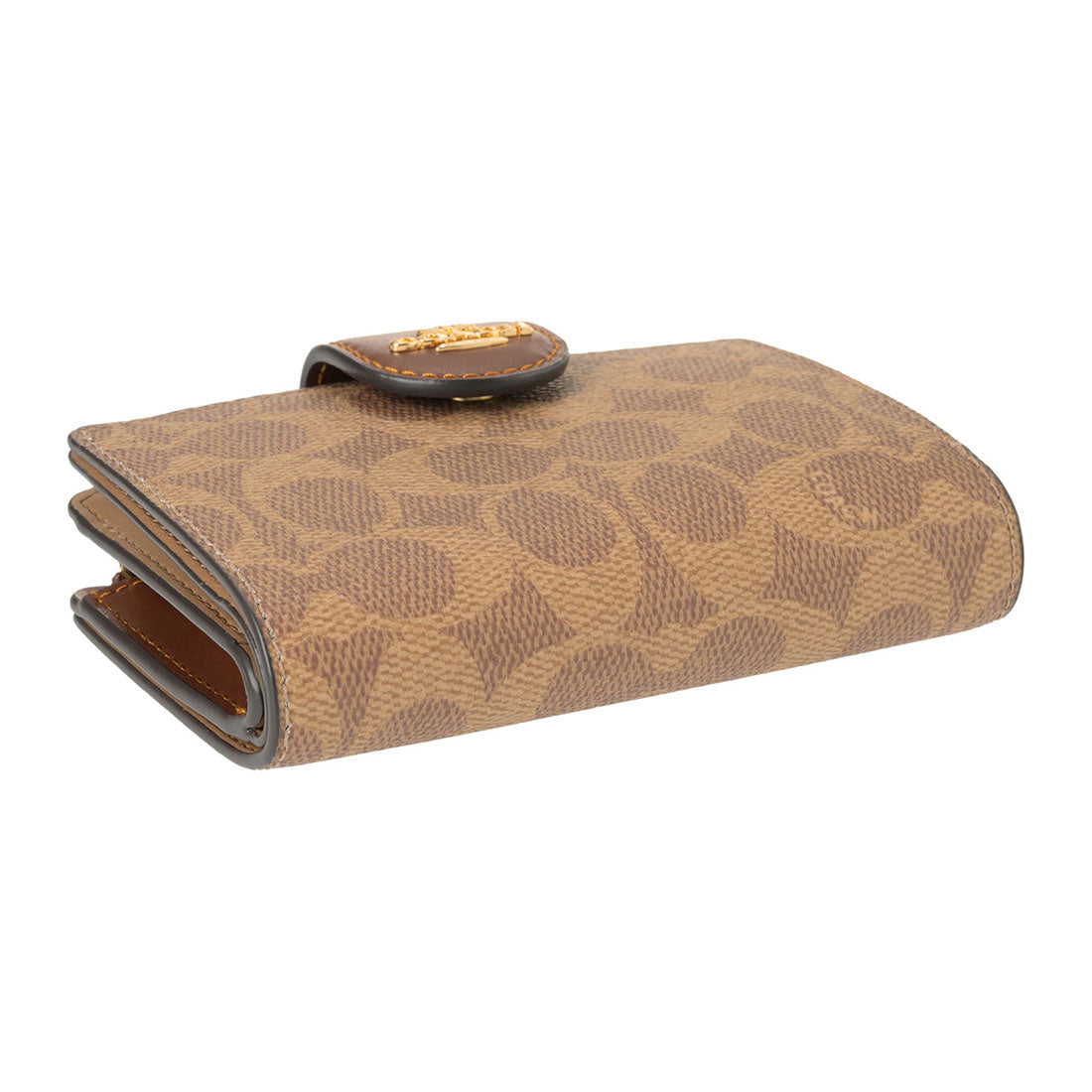 コーチ COACH 2つ折り財布 シグネチャー キャンバス ミディアム コーナー ジップ CW786 IMXHE TAN/BROWN