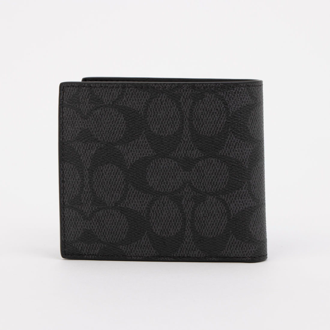 コーチ COACH 二つ折り財布 CY406 コイン ウォレット シグネチャー メンズ （ブラックスモーク/ブラック） ブラックスモーク/ブラック