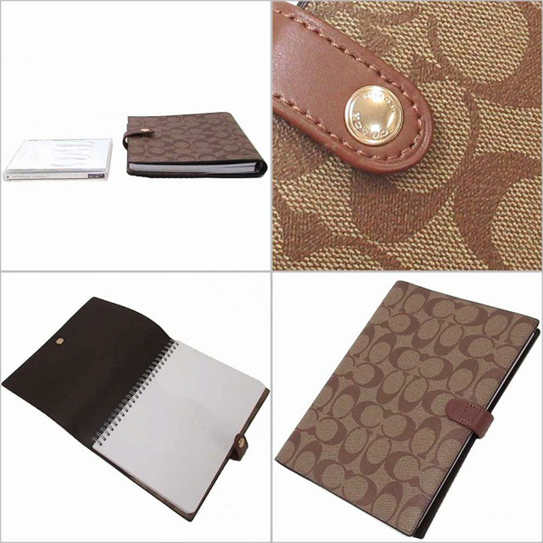COACH COACH Outlet Signature Canvas Notebook Cover Set Khaki 222 KHA n220822