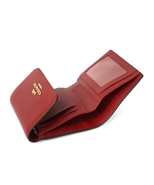 極美品✨Coach Folding Wallet Signature Red Coach 3 In 1 Wallet In Signature Canvas | Brixton Baker