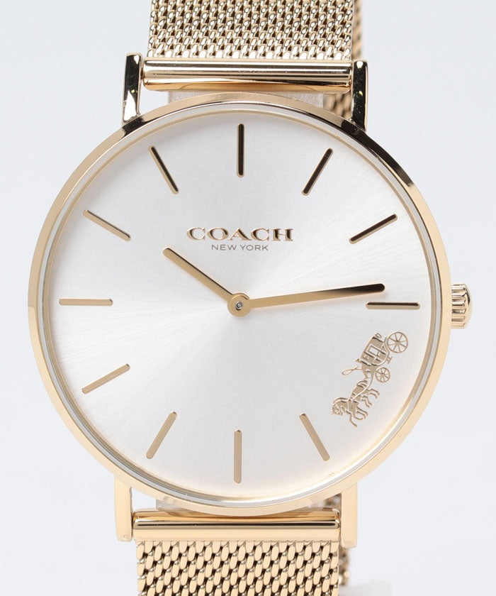 コーチ COACH 【COACH】コーチ 腕時計 レディース COACH 14503125 PERRY ペリー 36MM クォーツ シルバー ゴールド メッシュベルト