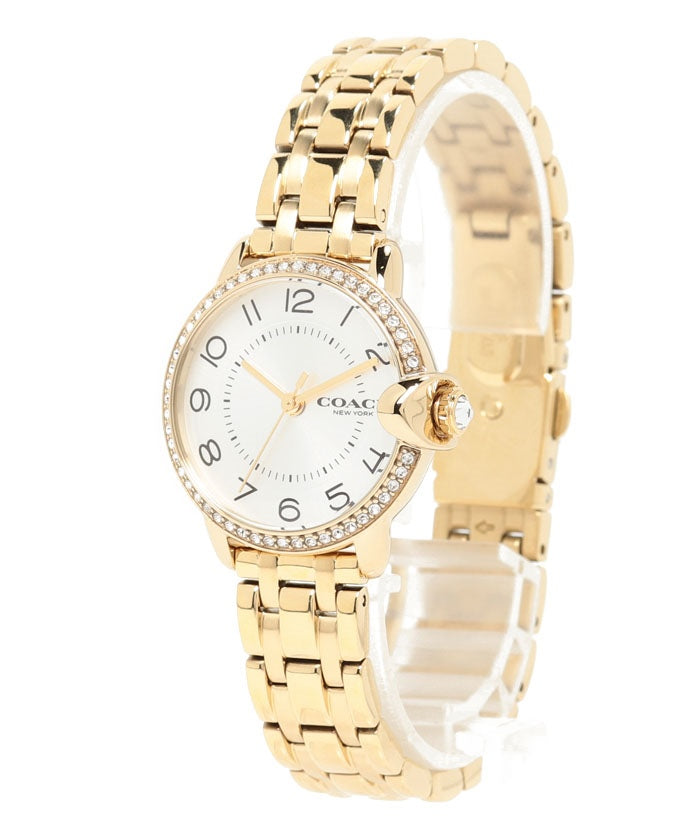 COACH COACH 【COACH】 Coach Women's Watch COACH 14503816 ARDEN 28MM Quartz silver Gold Bracelet Crystal Stone