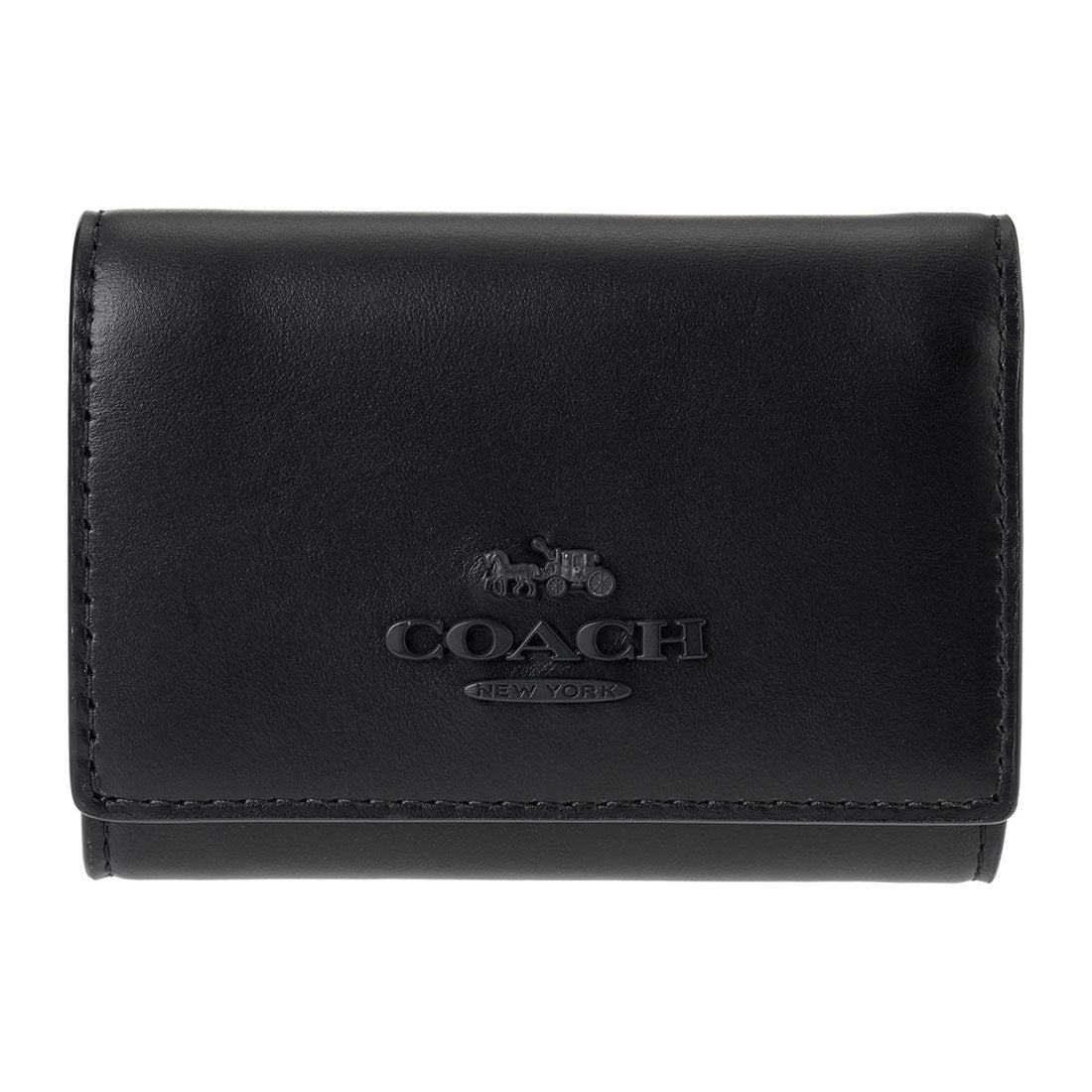 コーチ COACH 3つ折り財布 リファインドカーフレザー マイクロ ウォレット CP260 JIBLK BLACK,ブラック