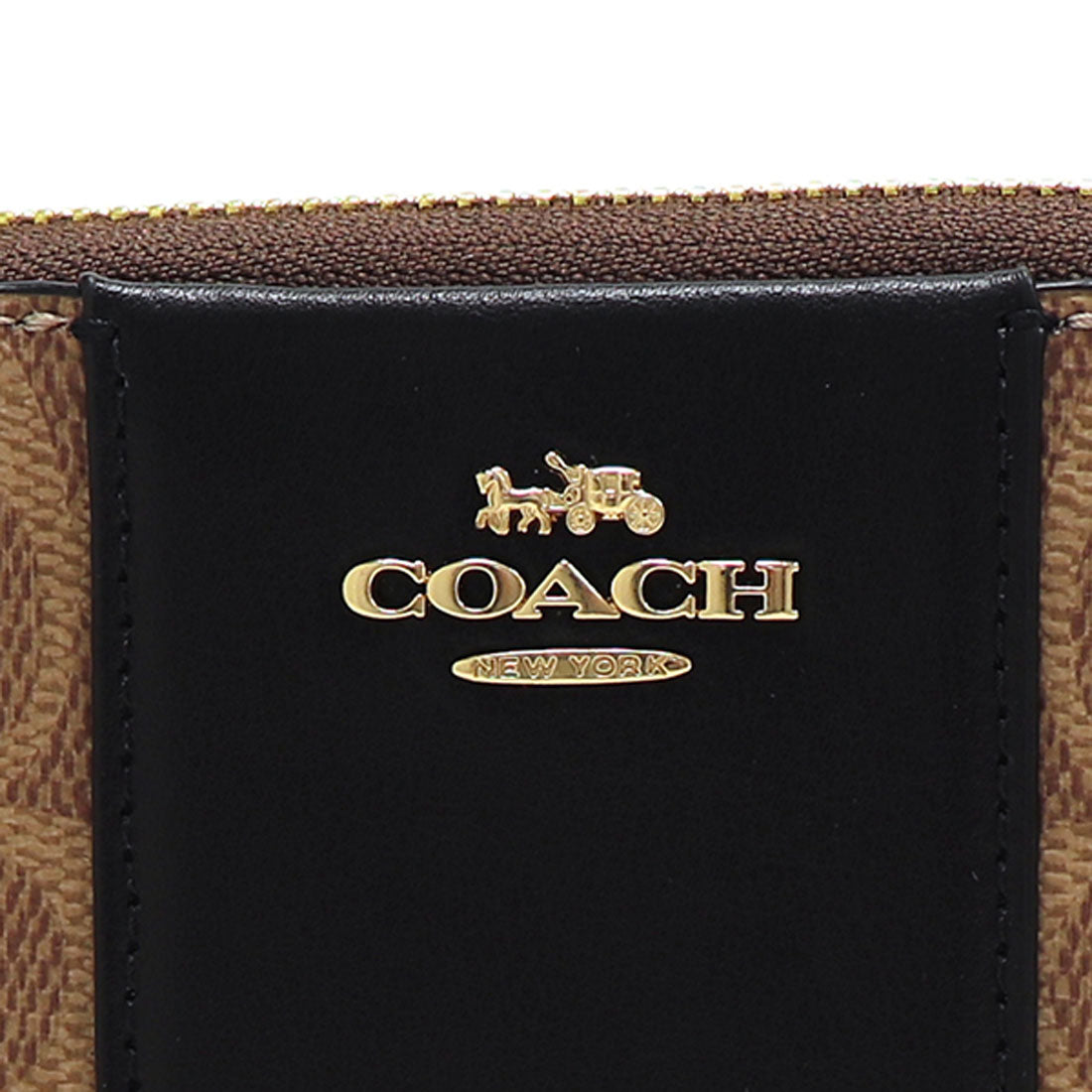 コーチ COACH コーチ 長財布 レディース COACH Wallet ラウンドファスナー タン×ブラック CW947 IMQRX