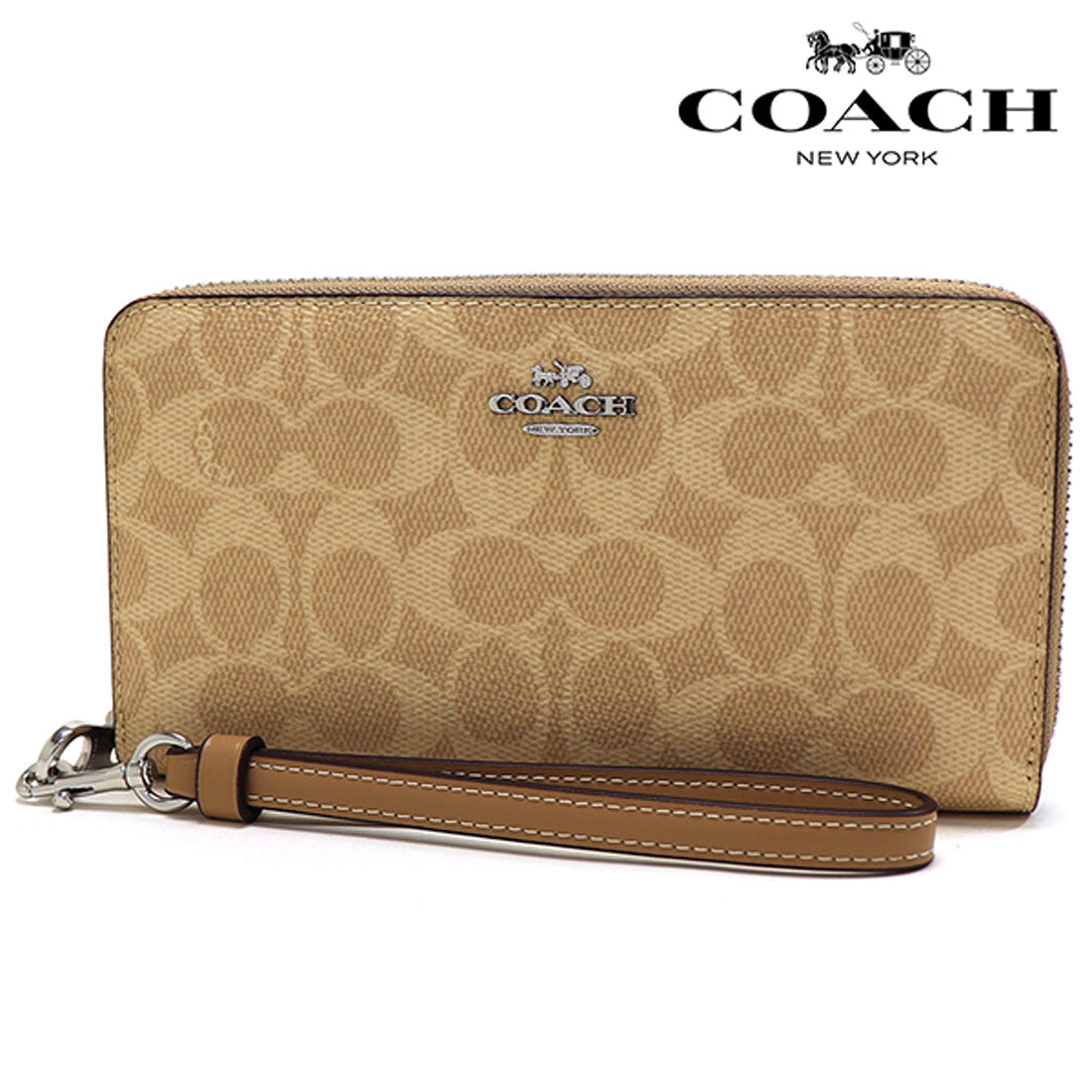 コーチ COACH コーチ 長財布 レディース COACH Wallet ラウンドファスナー サンド×トープ CW778 SVPWH