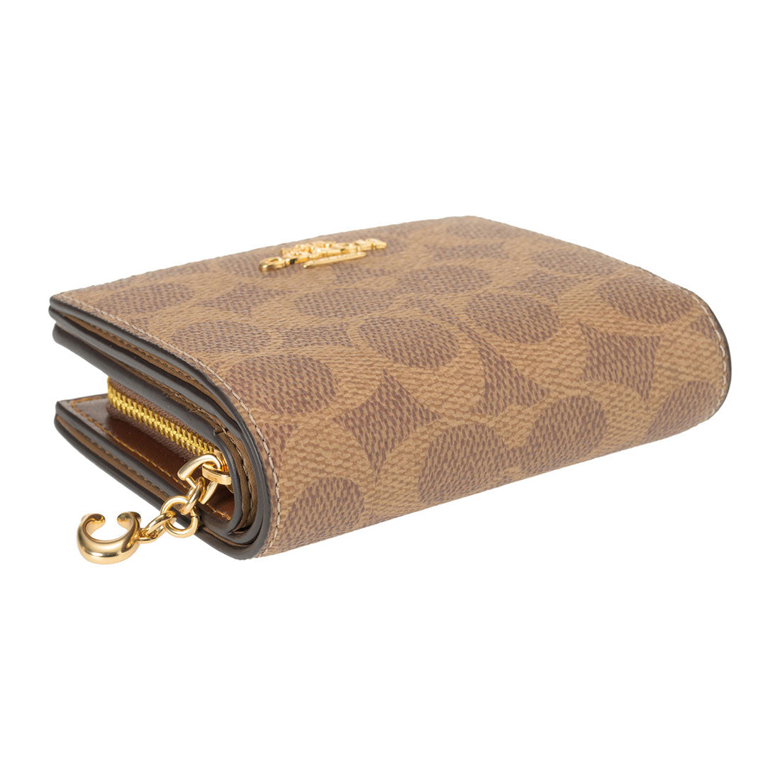 COACH COACH 2-fold wallet Signature Canvas Snap Wallet CW789 IMXHE TAN
