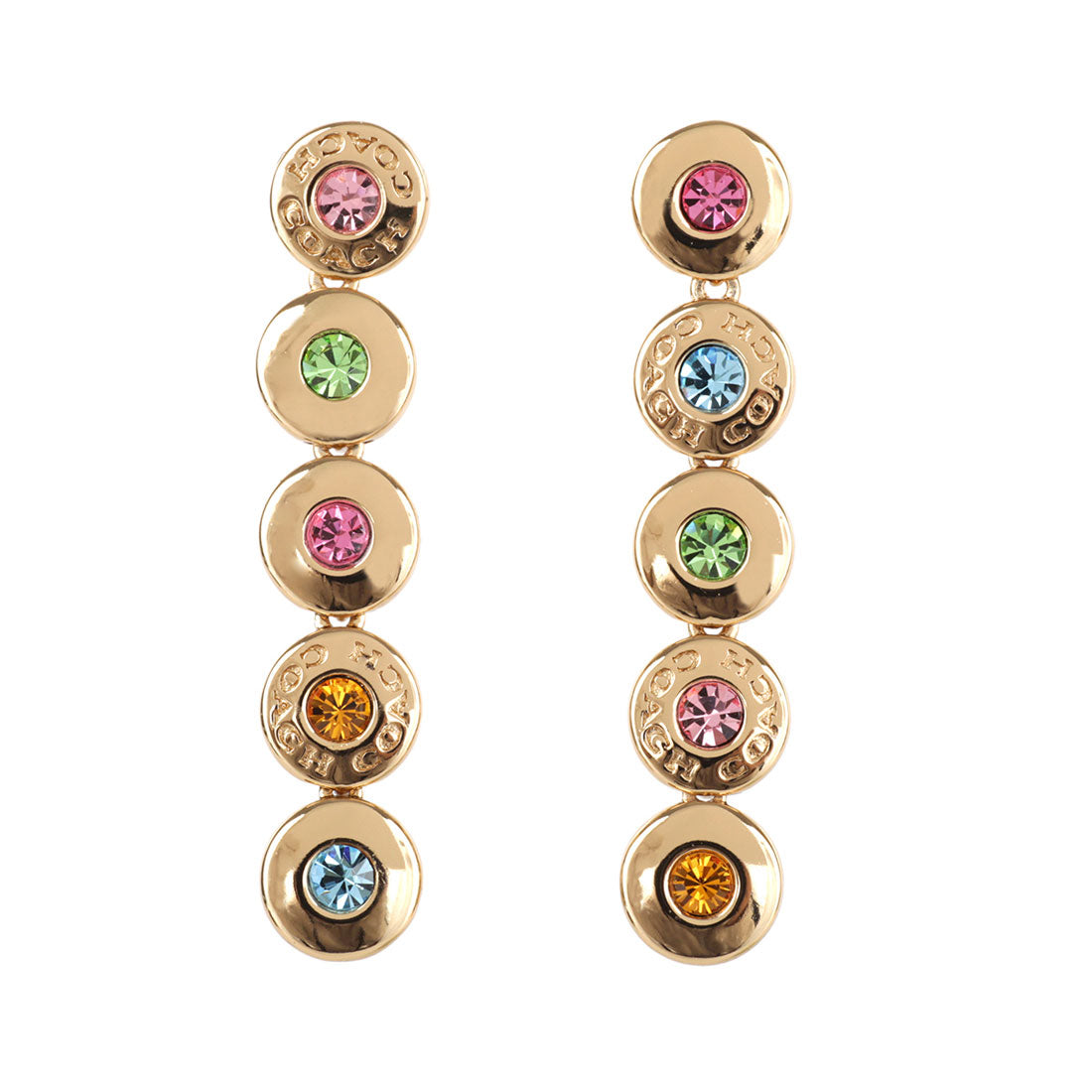 COACH COACH Earrings Open Circle LINEAR EARRINGS CY104 GDMC GOLD