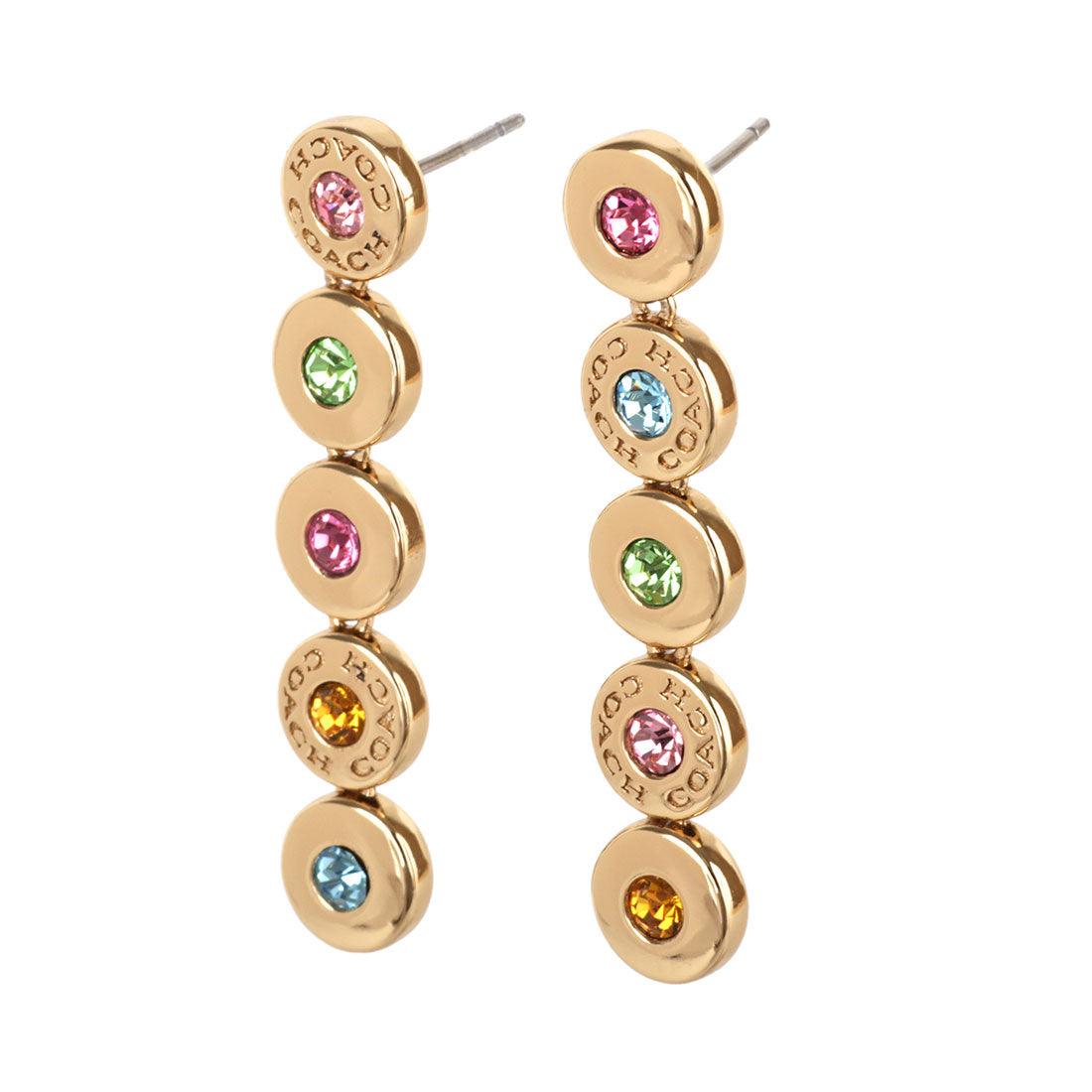 COACH COACH Earrings Open Circle LINEAR EARRINGS CY104 GDMC GOLD