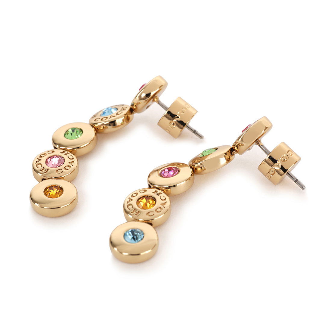 COACH COACH Earrings Open Circle LINEAR EARRINGS CY104 GDMC GOLD