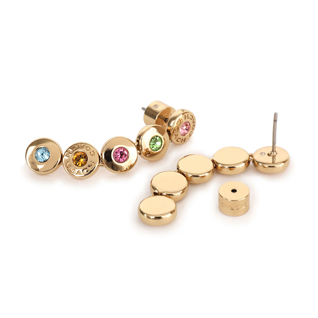 COACH COACH Earrings Open Circle LINEAR EARRINGS CY104 GDMC GOLD
