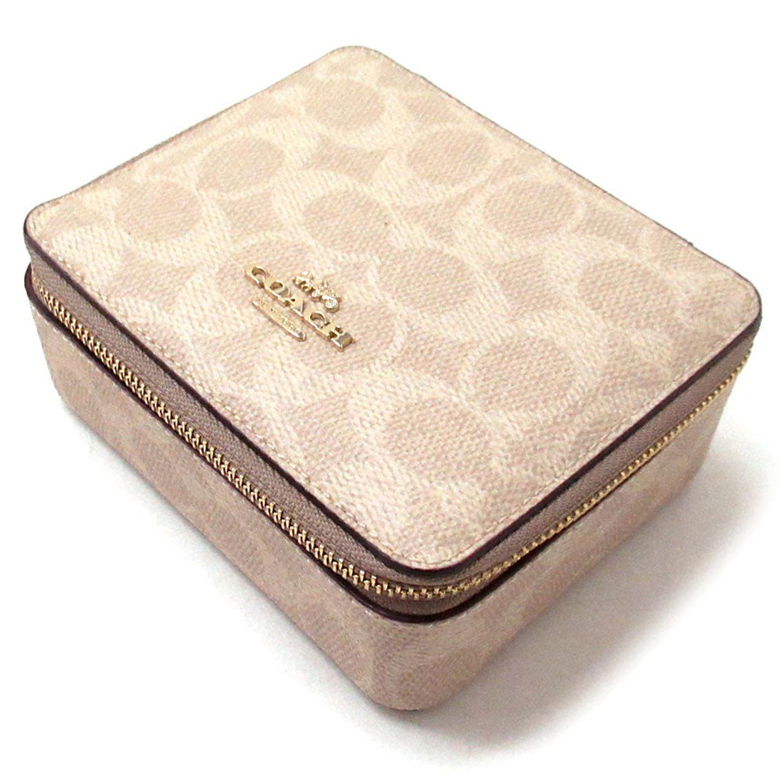 コーチ COACH コーチ ジュエリーBOX COACH アウトレット シグネチャー キャンバス ラージ ジュエリー ボックス ミラー付き 収納 アクセサリーケース CZ199 IMXDM （サンド×チョーク） サンド×チョーク
