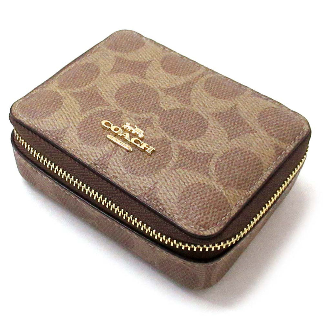 コーチ COACH コーチ COACH アウトレット シグネチャー PVC ウィークリー ピルボックス 小物入れ CZ200 IMXHE （タン×ブラウン） タン×ブラウン