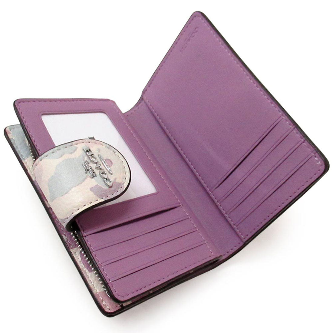 コーチ COACH コーチ 財布 COACH アウトレット ミディアム コーナー ジップ ウォレット フローラル プリント 花柄 二つ折り財布 CBO31 SVIO （アイボリーマルチ） アイボリーマルチ