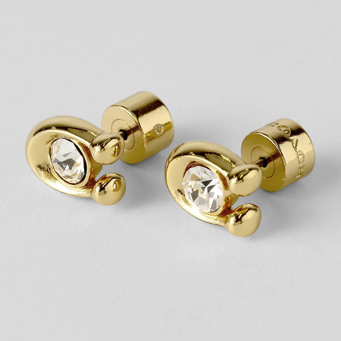 コーチ COACH ピアス シグネチャー スタッドピアス 440614 GLD110 （クリスタル/ゴールド） クリスタル/ゴールド