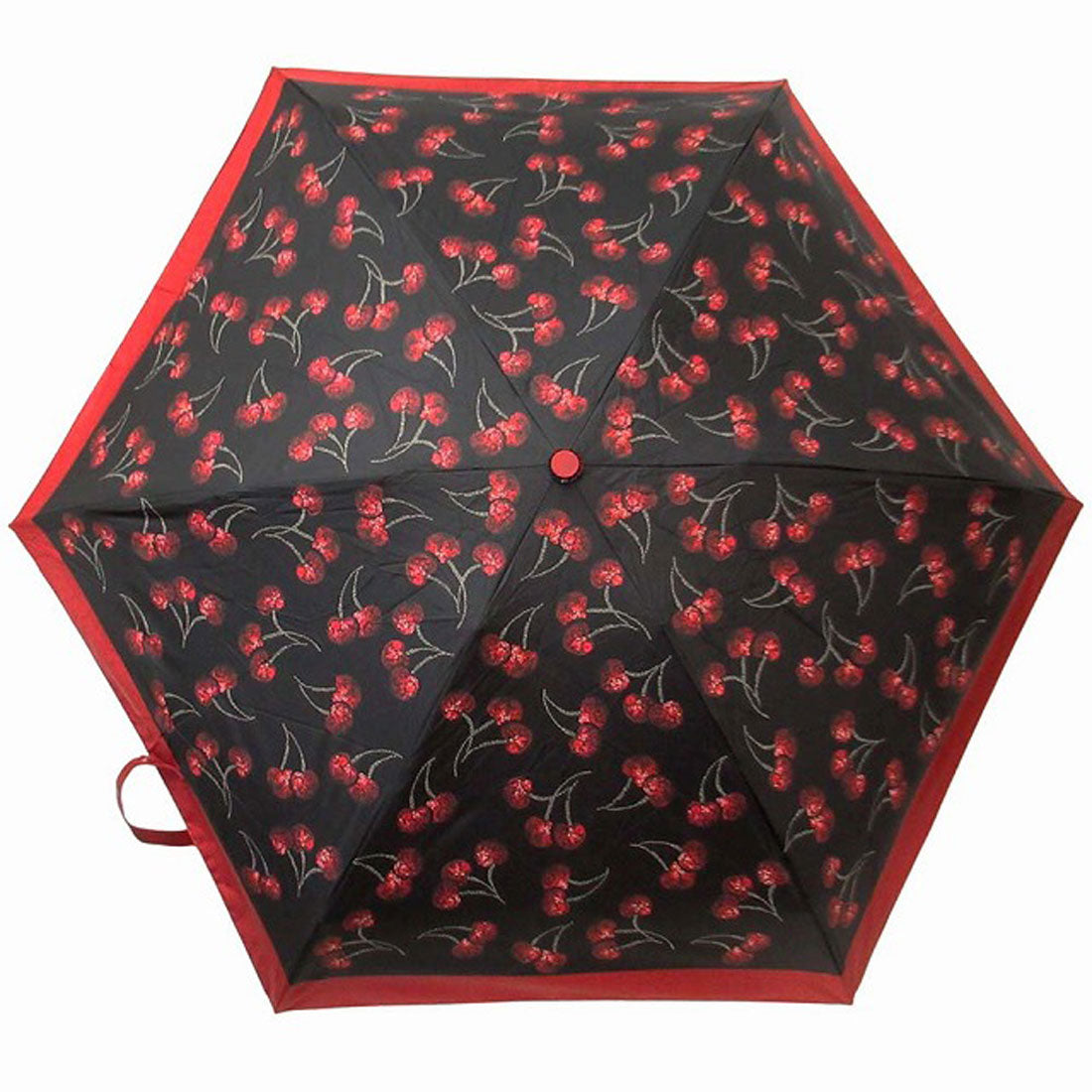 コーチ COACH コーチ カサ COACH アウトレット 傘 晴雨兼用 99%UVカット チェリープリント フルーツ柄 折り畳み傘 CDF36 SVA47 （ブラックチェリー） ブラックチェリー