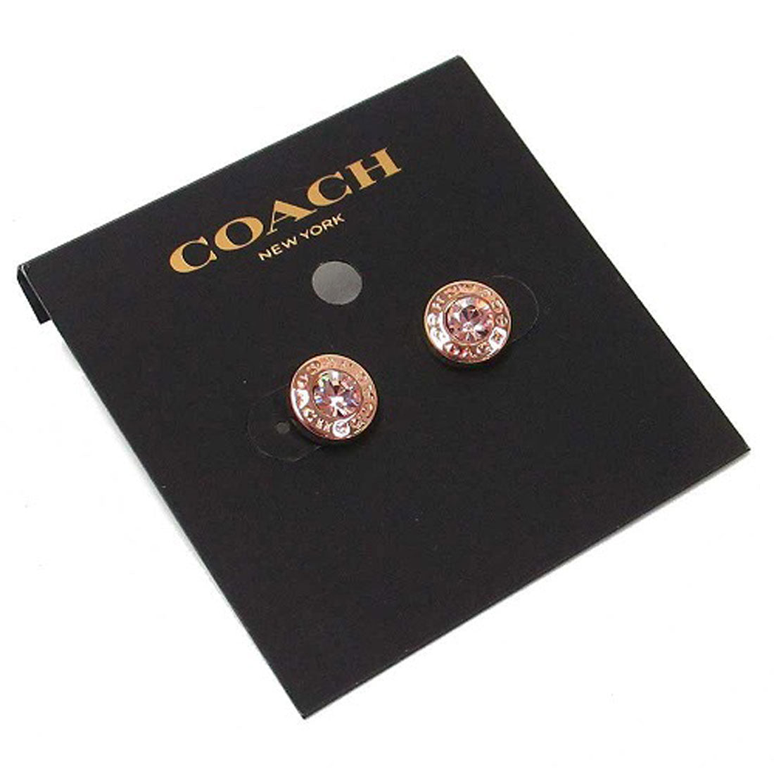 Coach COACH Coach Earrings COACH Outlet Open Circle Rhinestone Logo Earrings Accessories F54516 RGD1