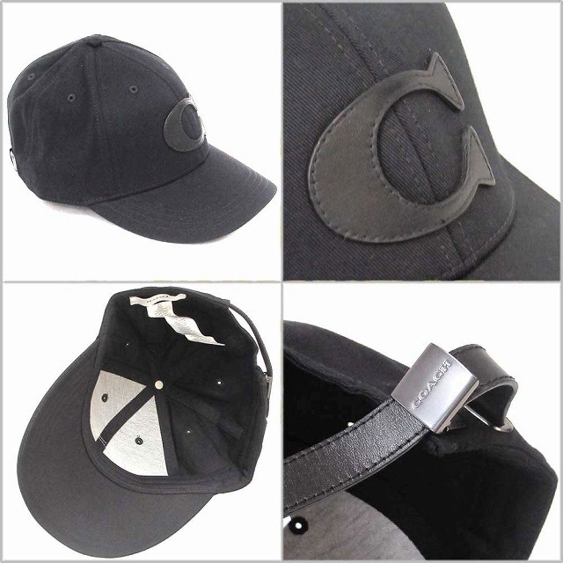COACH COACH COACH Hat COACH Outlet Varsity Baseball Cap Hat CB698 BK ML