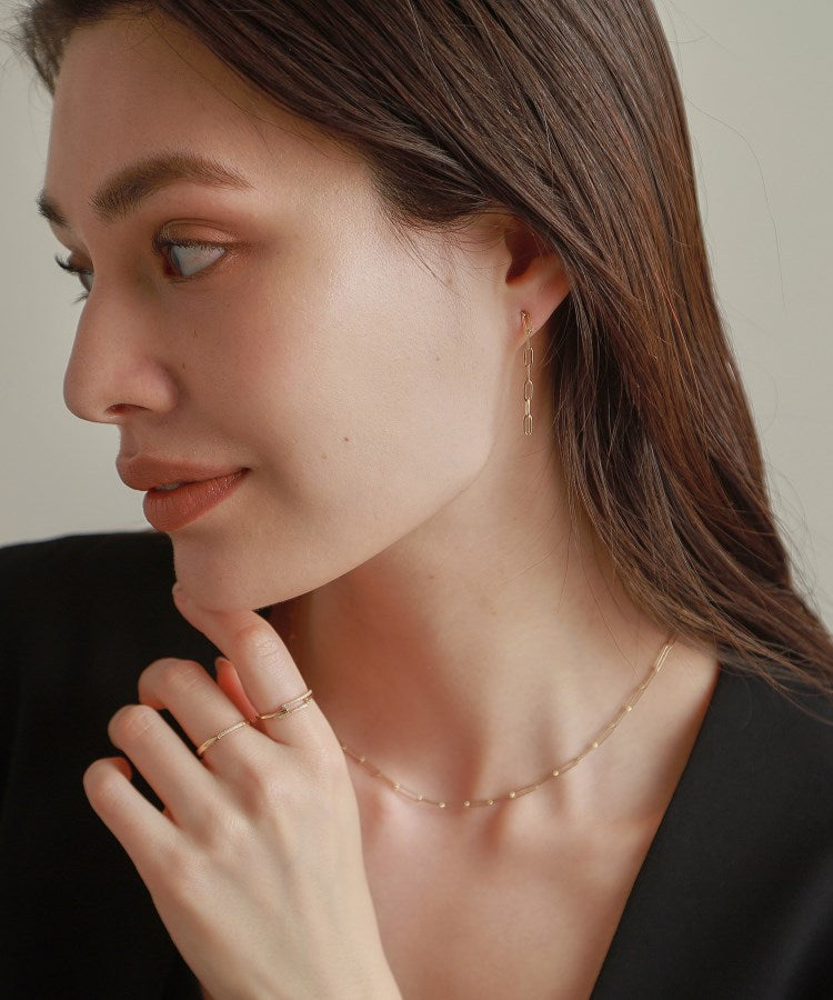 ココシュニック COCOSHNIK K10ダイヤモンド センターステップ リング （イエローゴールド(104)） イエローゴールド(104)