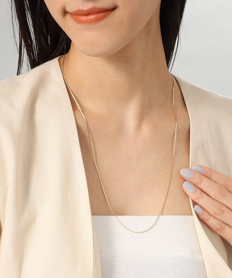 ココシュニック COCOSHNIK K10ベネチアンフラット ネックレス（60cm） （イエローゴールド(100)） イエローゴールド(100)