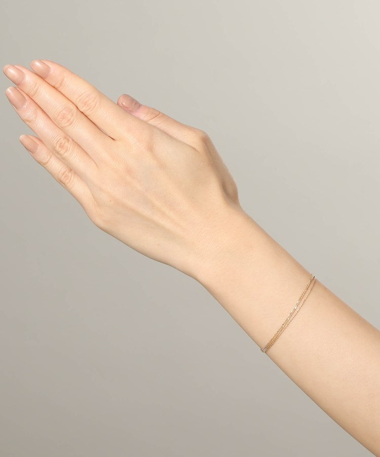 ココシュニック COCOSHNIK K10カットボールチェーン3連 ブレスレット （イエローゴールド(100)） イエローゴールド(100)