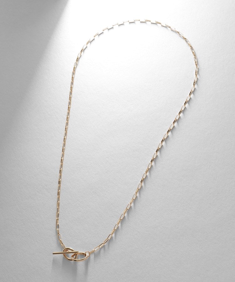 ココシュニック COCOSHNIK K10ロングハーフラウンドダブルマンテル ネックレス （イエローゴールド(100)） イエローゴールド(100)