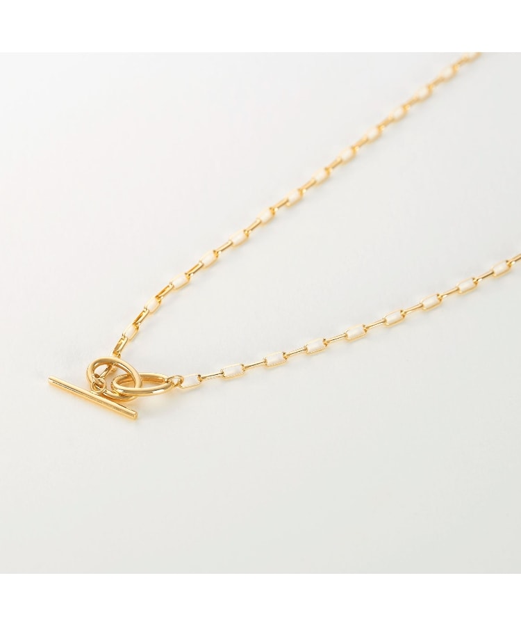 ココシュニック COCOSHNIK K10ロングハーフラウンドダブルマンテル ネックレス （イエローゴールド(100)） イエローゴールド(100)