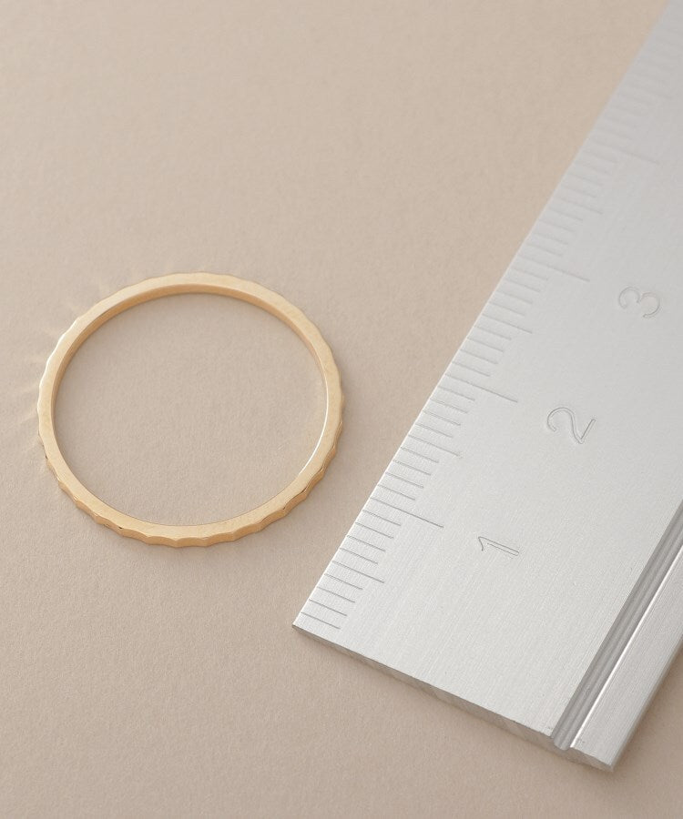 ココシュニック COCOSHNIK K10スカラップカット リング （イエローゴールド(100)） イエローゴールド(100)