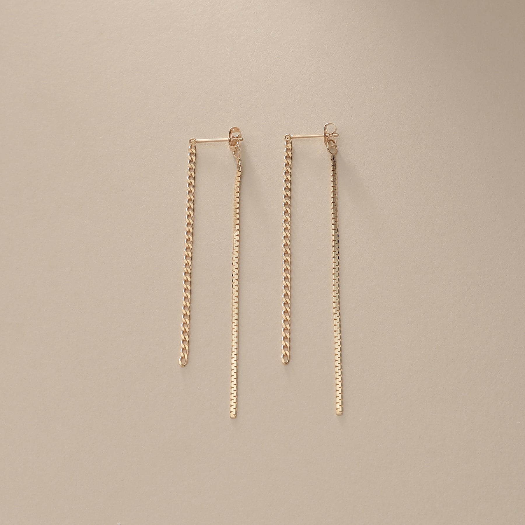 ココシュニック COCOSHNIK K10キヘイ×ベネフラット前後 スタッドピアス （イエローゴールド(149)） イエローゴールド(100)