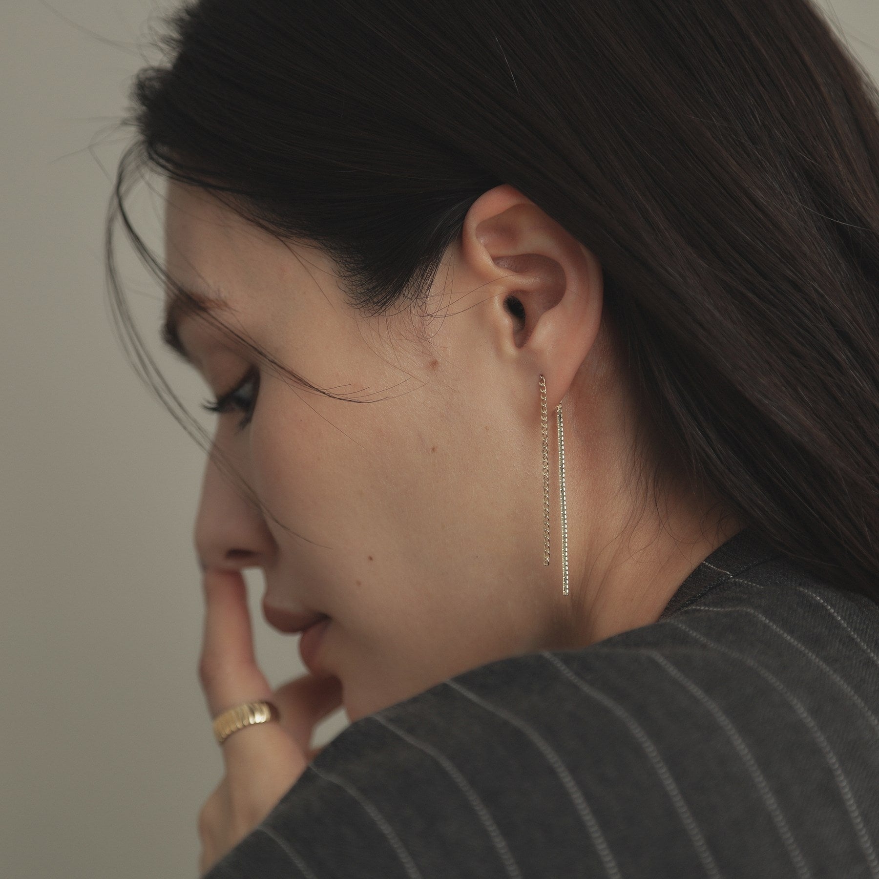 ココシュニック COCOSHNIK K10キヘイ×ベネフラット前後 スタッドピアス （イエローゴールド(149)） イエローゴールド(100)